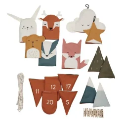 1-24 pakkekalender m. poser, Woodland