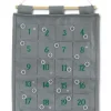 1-24 pakkekalender m. ringe til ophæng, grå