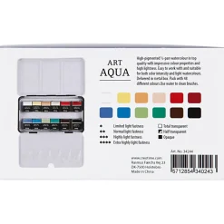 Akvarelfarver Art Aqua - Basis, 12 farver