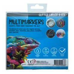 Allround tusser - Glitter, 9 stk