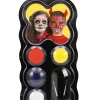 Ansigtsfarve - Palette m.  4 farver - Halloween