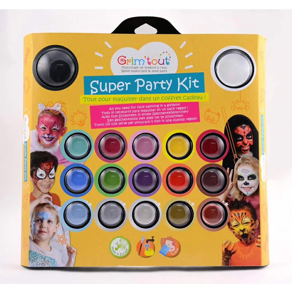 Ansigtsfarve - Super Party Kit