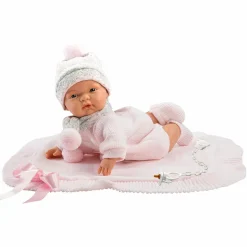 Babydukke - Lyserødt tøj, 38 cm