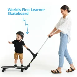 Begynder-skateboard - Sort