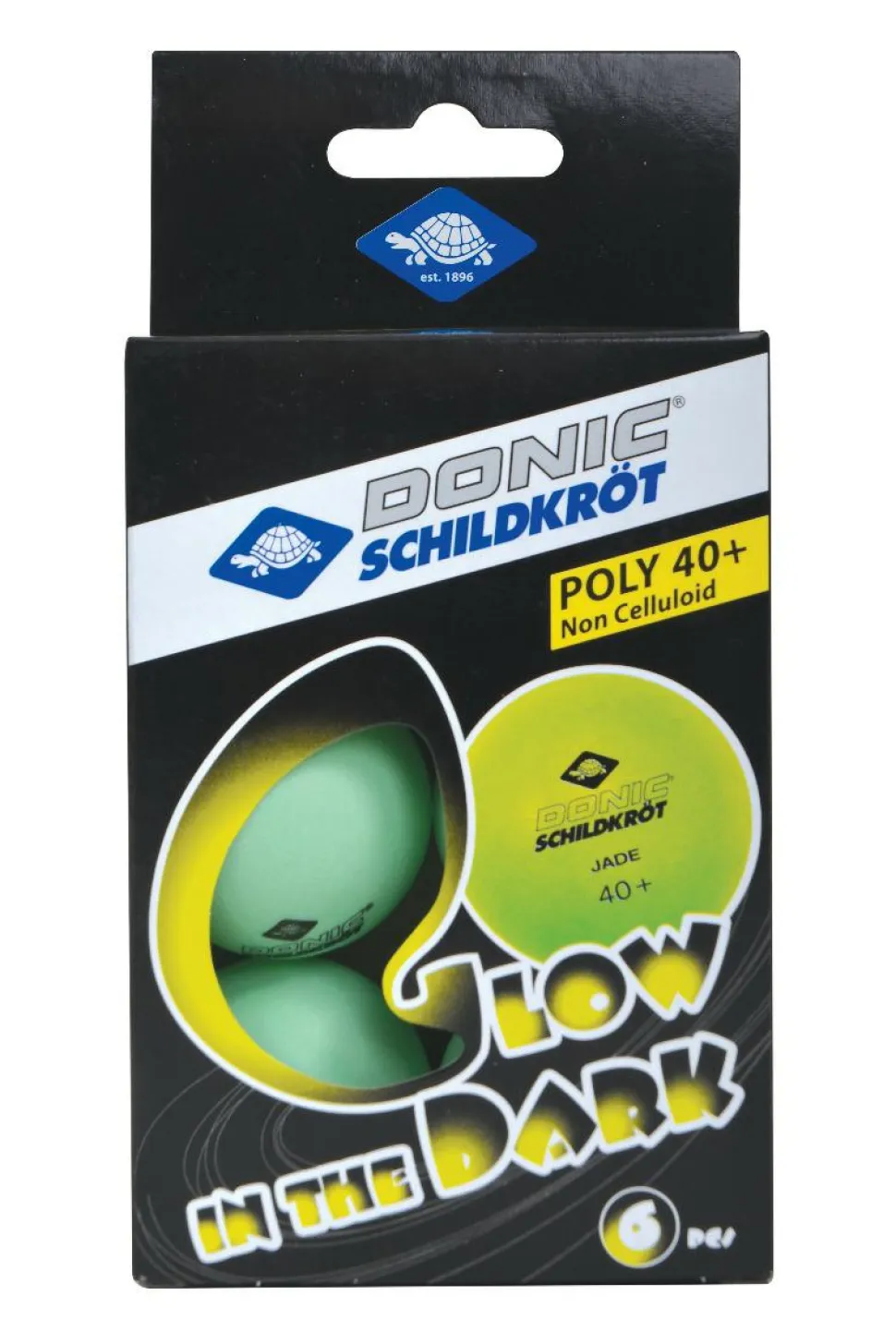 Bordtennisbolde Poly 40+, Glow 6 stk. - Ø4 cm