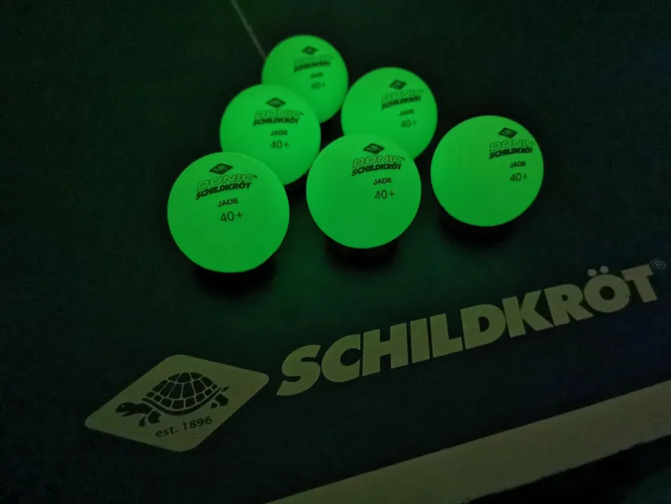 Bordtennisbolde Poly 40+, Glow 6 stk. - Ø4 cm