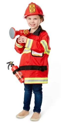 Brandmandssæt inkl. hjelm, str. 3-6 år