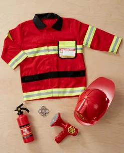 Brandmandssæt inkl. hjelm, str. 3-6 år