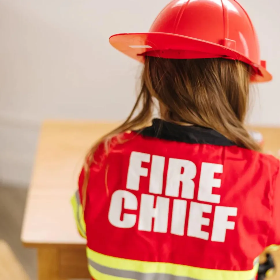Brandmandssæt inkl. hjelm, str. 3-6 år