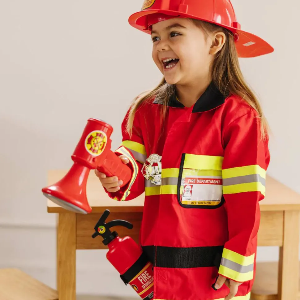 Brandmandssæt inkl. hjelm, str. 3-6 år