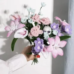 Chenilleblomster - Pastel-buket
