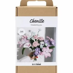 Chenilleblomster - Pastel-buket