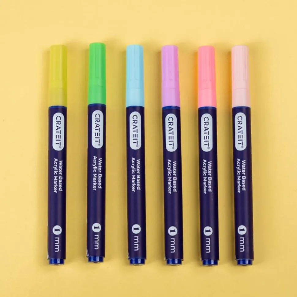Crateit tusser - Pastel 1 mm., 6 stk