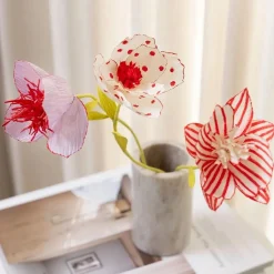 Crepepapir m. stræk - Lilla/pink, 8 ark