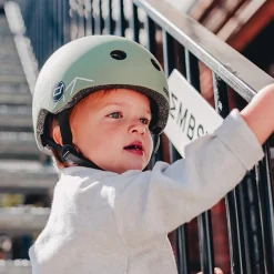 Cykelhjelm til baby, 45-51 cm - Green lines