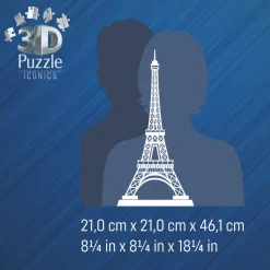 3D puslespil LED m. 216 brk. - Eiffeltårnet