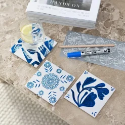 Dekorer porcelæns-bordskånere, 3 stk