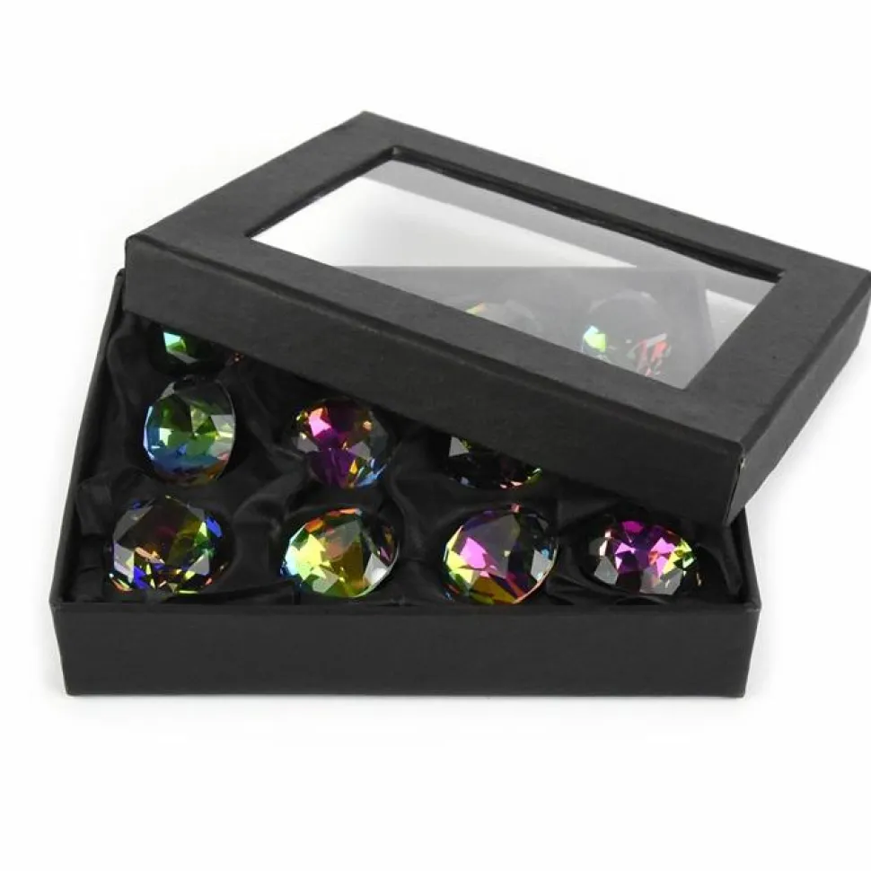 Diamanter Ø3 cm. - Regnbue - 12 stk