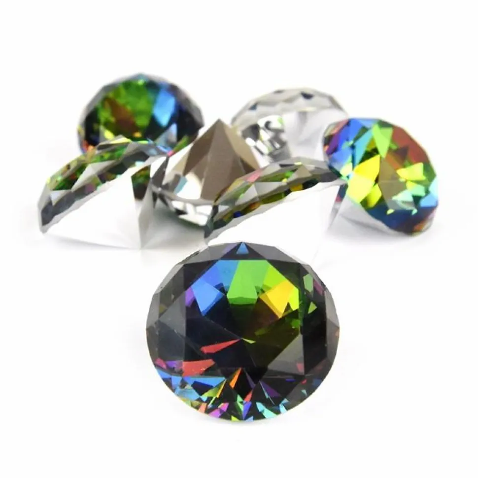 Diamanter Ø3 cm. - Regnbue - 12 stk