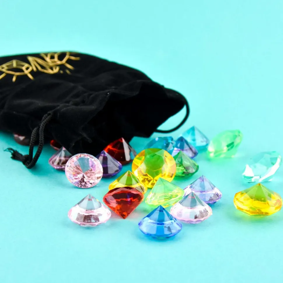 Diamanter i velourpose, 47 stk
