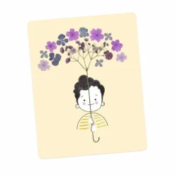 DIY - Lav kunstkort m. tørrede blomster