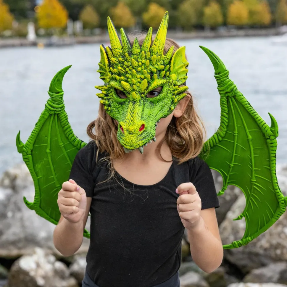 Dragemaske - Grøn