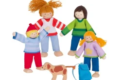 Dukkehus - Dukkefamilie inkl. hund