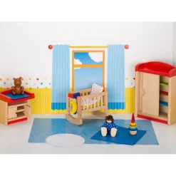 Dukkehus tilbehør - Babyværelse, klassisk
