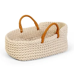 Dukkelift strikket kurv - til dukke 30 cm
