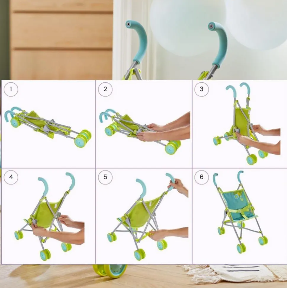 Dukke-paraplyklapvogn "Sommer"