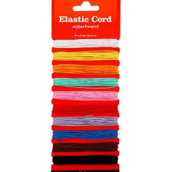 Elastiksnor Ø1,2 mm. - Ass. farver, 10 stk