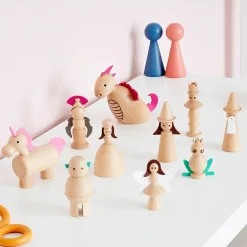 Eventyrkarakterer - Træfigurer, 10 stk