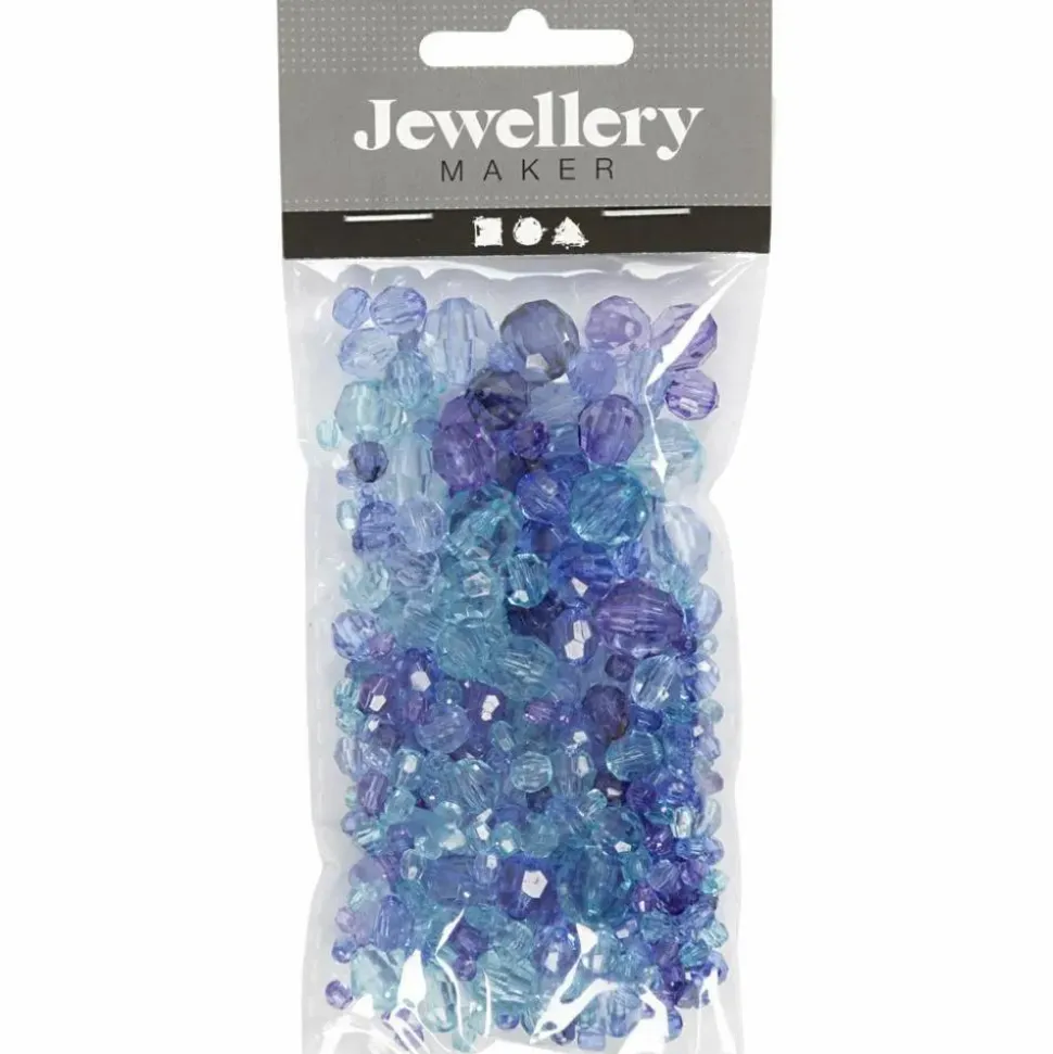 Facetperlemix - Blå, 45 gr.