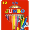 Farveblyanter 1/2 Jumbo 12 stk.