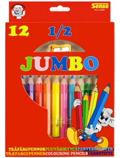 Farveblyanter 1/2 Jumbo 12 stk.