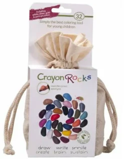 Farvekridt - Crayon Rocks 32 stk i stofpose