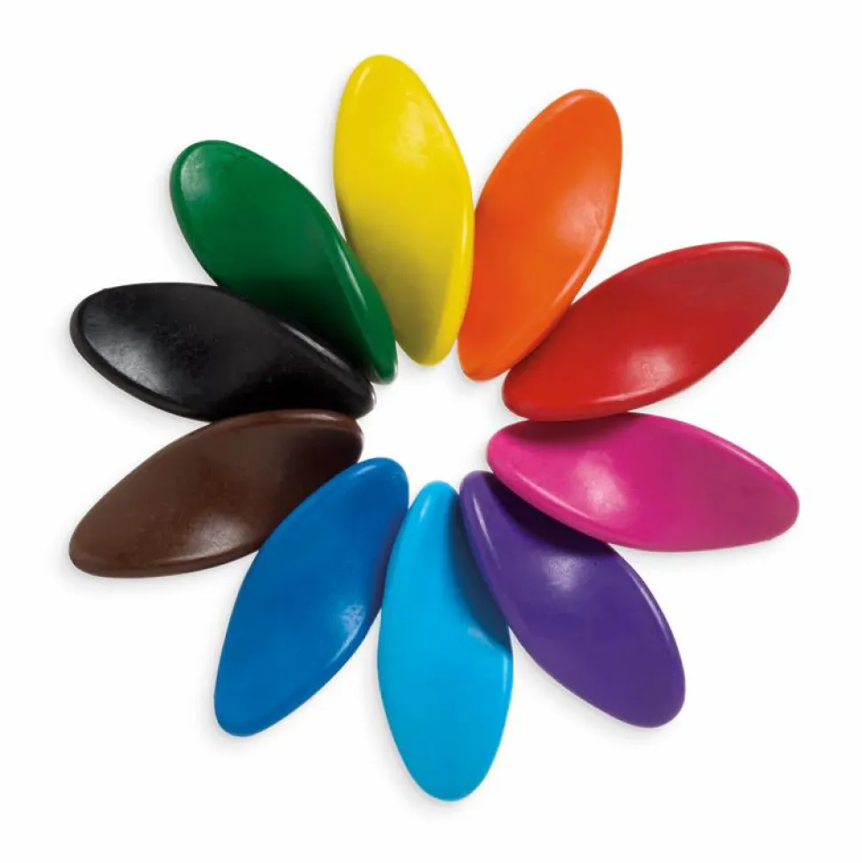 Farvekridt - Ergonomiske, 10 stk