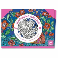 Farvelægningsplakater - Blomster, 3 stk