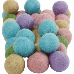 Filtkugler - Pastel, 64 stk