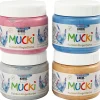 Fingermaling 150 ml. - Metallic, 4 stk