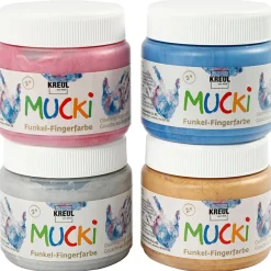 Fingermaling 150 ml. - Metallic, 4 stk
