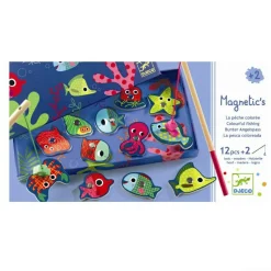 Fiskespil, magnetisk - Farvede fisk