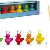 Fiskespil med ænder, 6 stk.