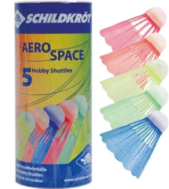 Fjerbolde af plastik, 5 stk