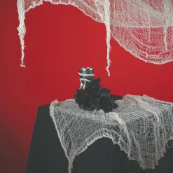 Flænset klæde - Hvidt (55 x 350 cm)