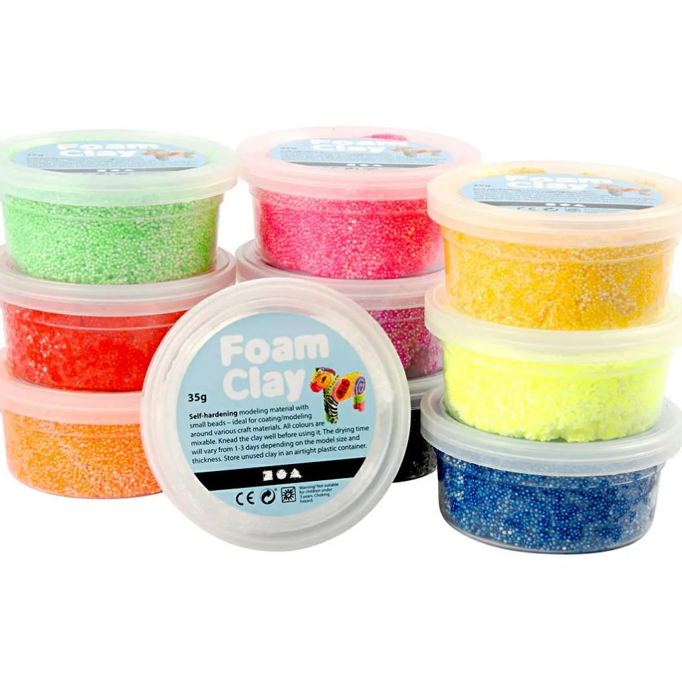 Foam Clay 10 x 35 gr. - Basisfarver
