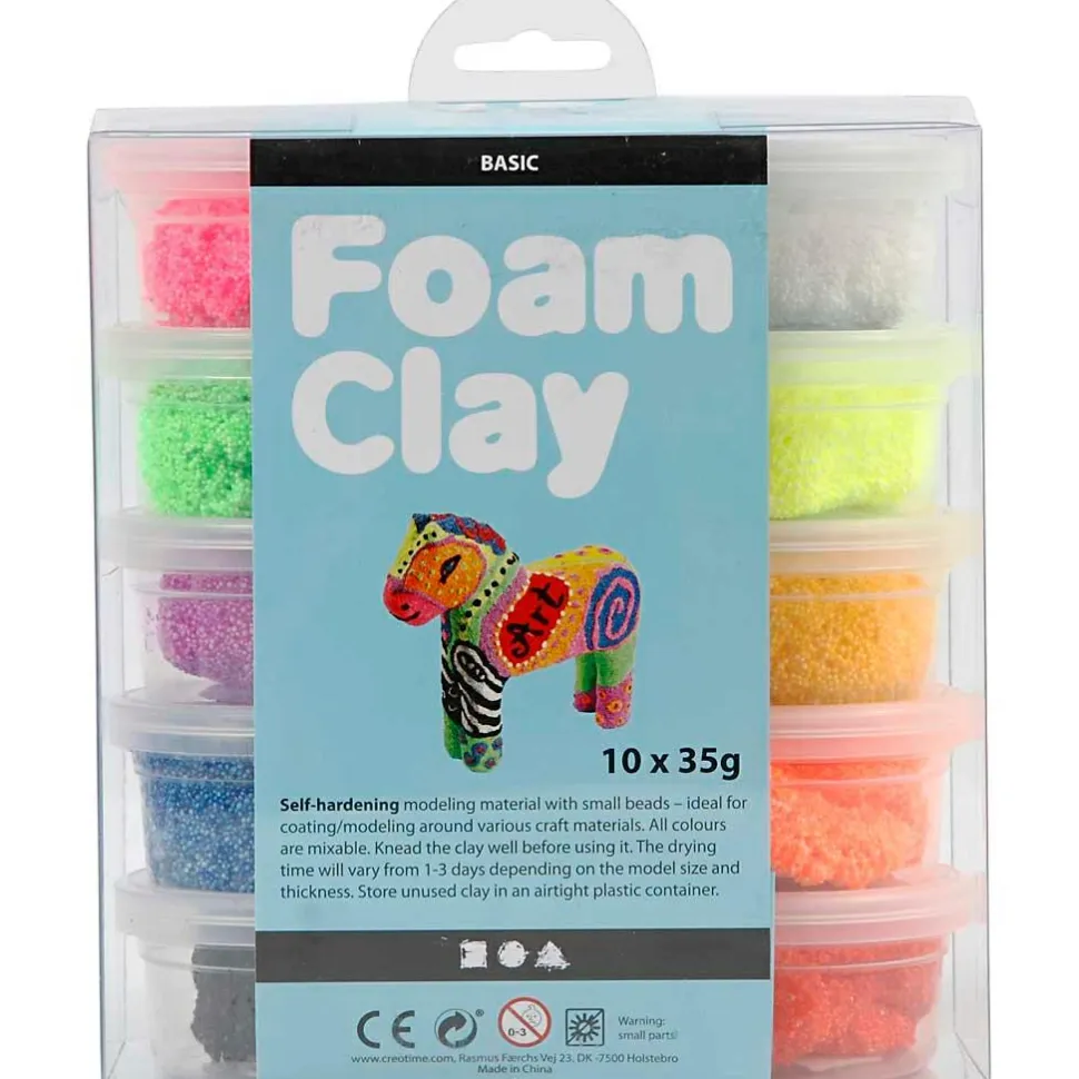 Foam Clay 10 x 35 gr. - Basisfarver