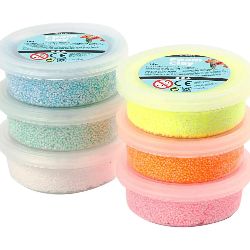 Foam Clay 6 x 14 gr. - Glitter