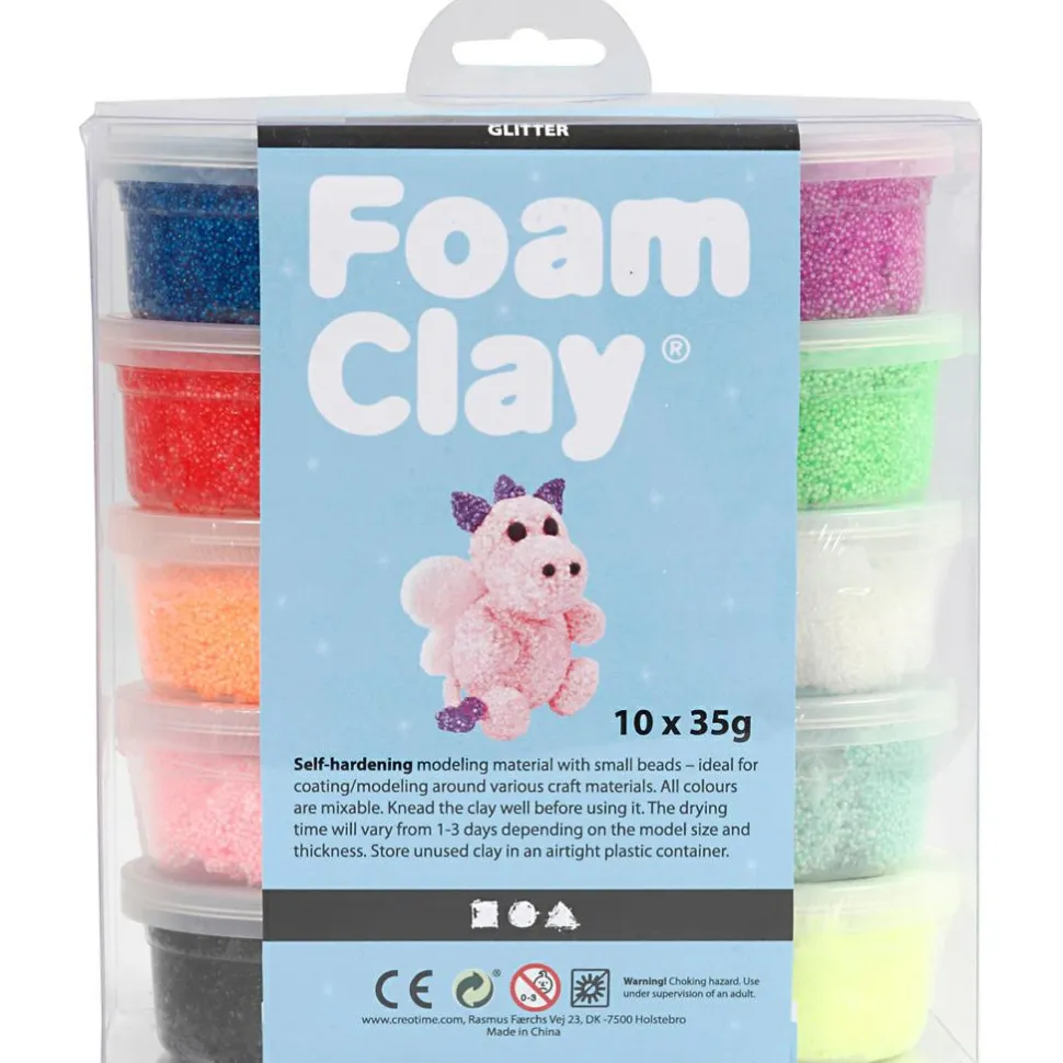 Foam Clay 10 x 35 gr. - Glitter