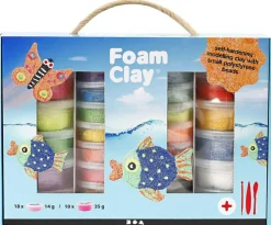 Foam Clay i gaveæske, 28 bøtter + værktøj